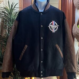 Mustang Cobra LE 90s Vintage Varsity Jacket | XL | 35th Anniversary Wool Leather